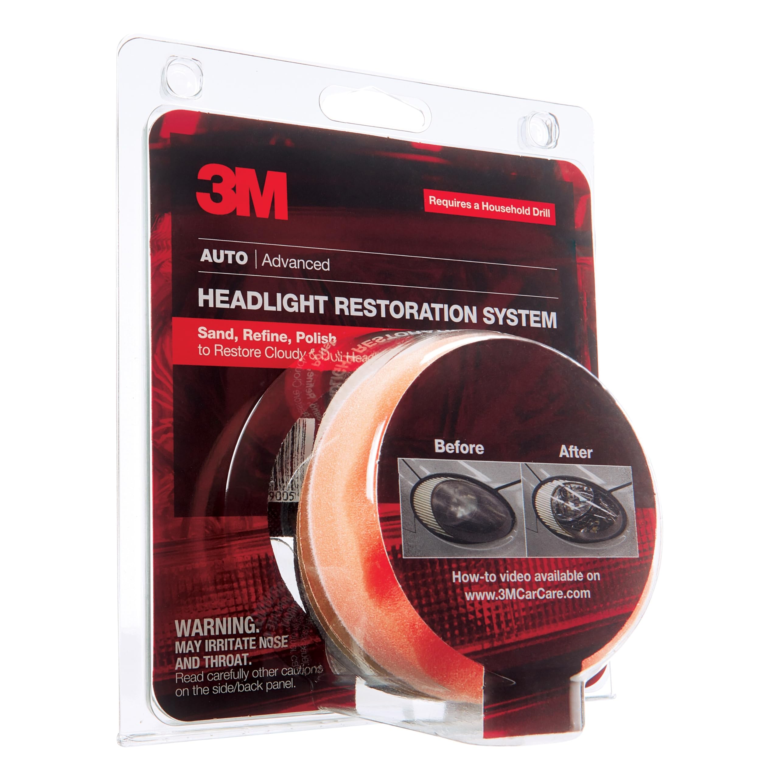 Amazon.com: 3M Headlight Lens Restoration System, 39008, 1 Kit